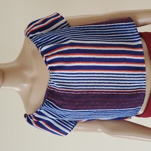 Off-The-Shoulder Patriotic Crop